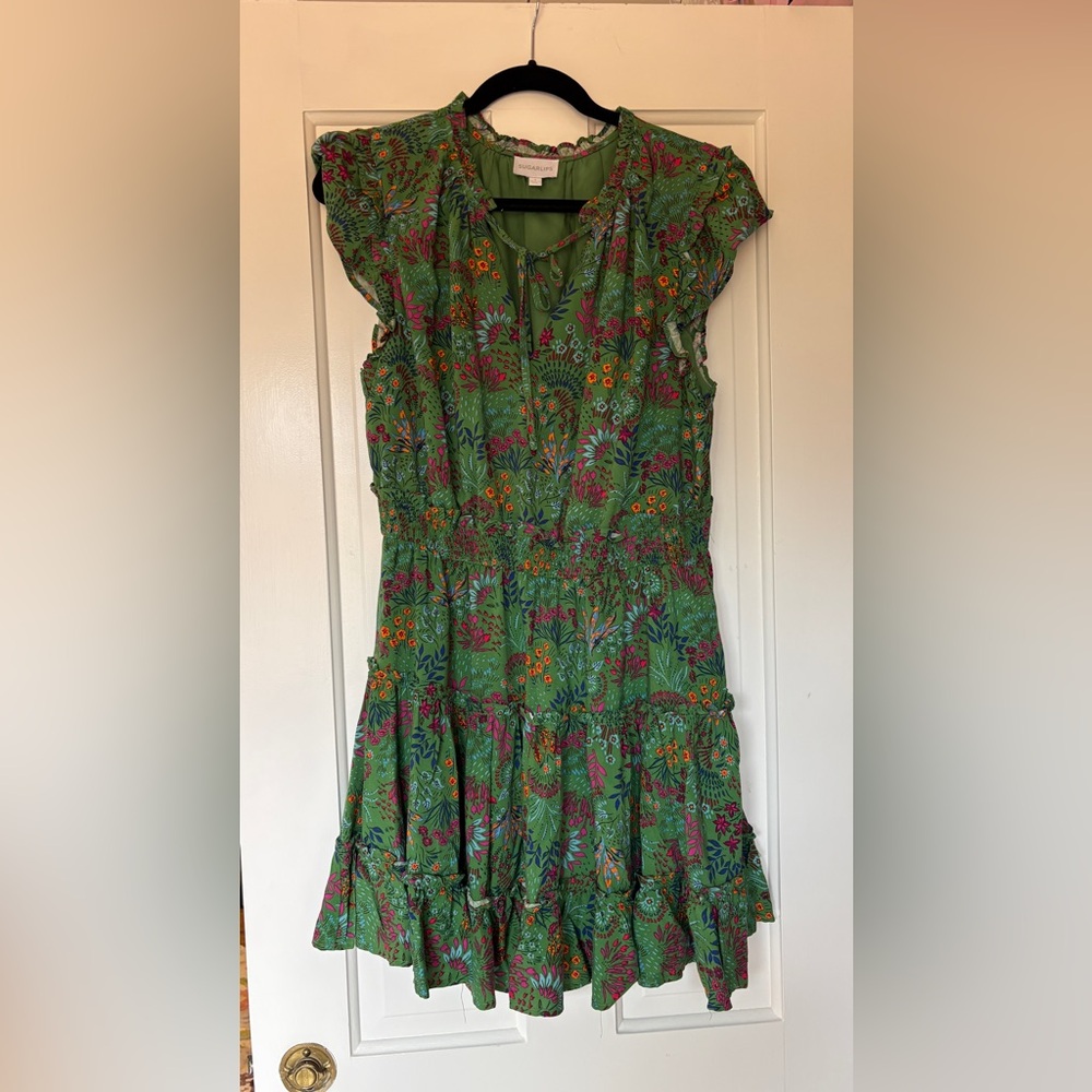 SUGARLIPS Floral Green Dress
